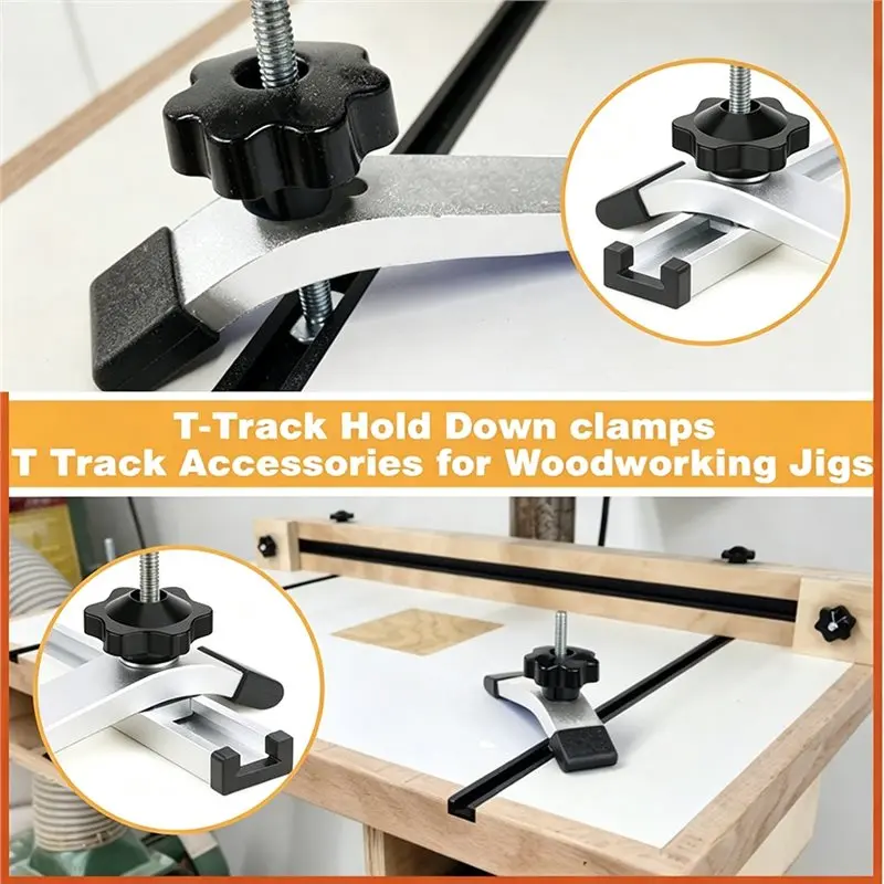 【HOUSEHOLD GOODS】Woodworking T-Slot Tool Aluminum Press Plate Quick-Acting Hold Down Clamps Table