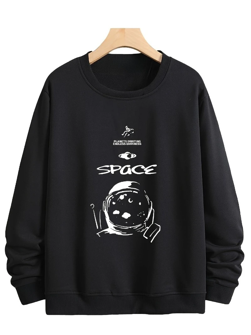 

Print Sweatshirt Valentines Day Mens 2025 Autumn Winter Round-neck Hoodie Is for Both Men and Women Top