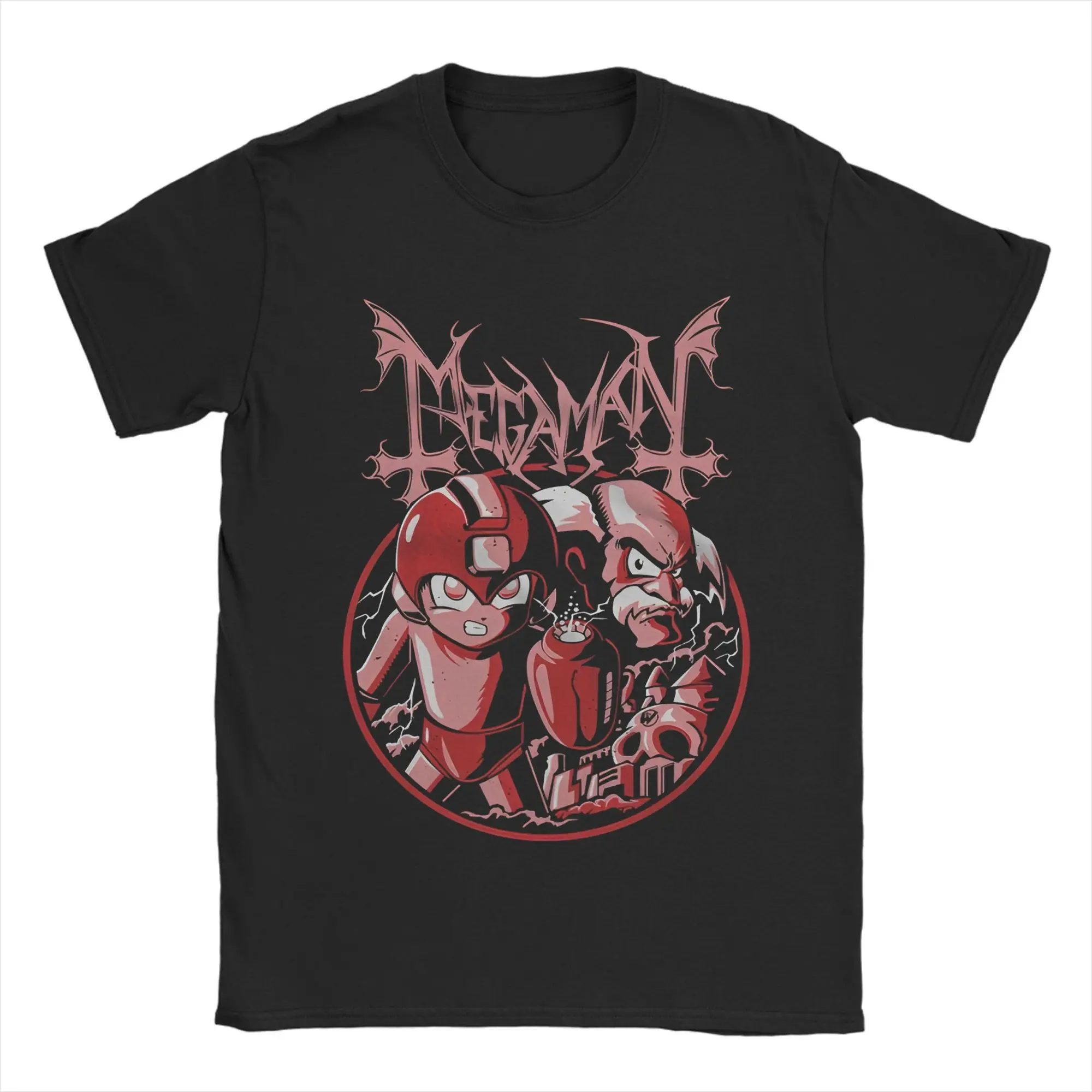 

Men Women Graphic Printing Mega Man Robot World Game Tee T Shirt Pure Cotton Japanese science T-shirts Clothing