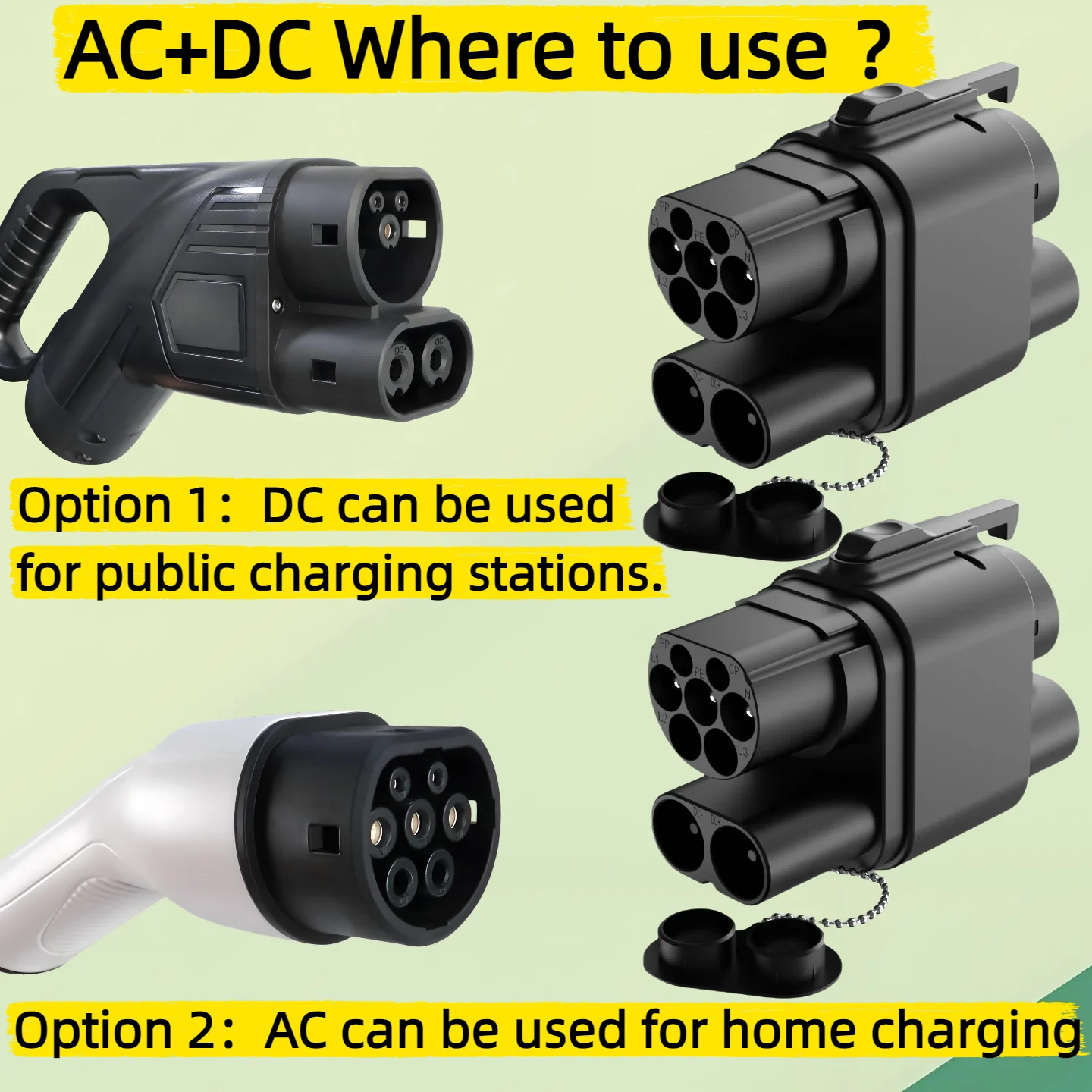 Adattatore caricabatterie EV CCS2 a CCS1 AC DC ricarica rapida 250A per veicoli elettrici PHEV auto ibride da ccs2 a ccs1 ricarica rapida