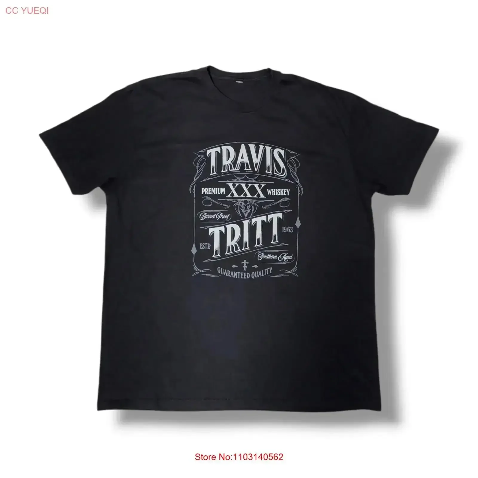 Travis Tritt Live On Tour 2022 Black Crewneck T Shirt XL vintage Washed homme designer clothes Top For Everyday Wear Stylish