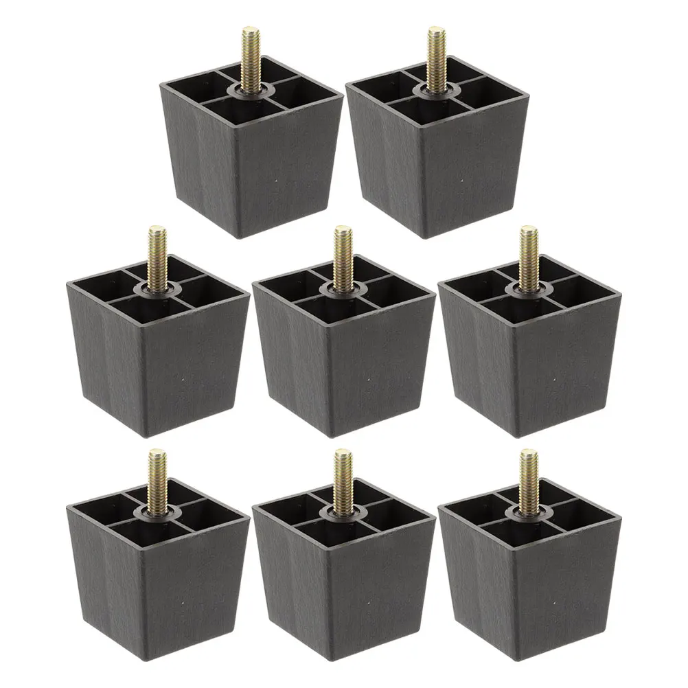 8개입 사각 소파 다리 모던 소파 발 액세서리 견고한 금속 나무 교체 다리 가구용 침대 의자 테이블 협탁용