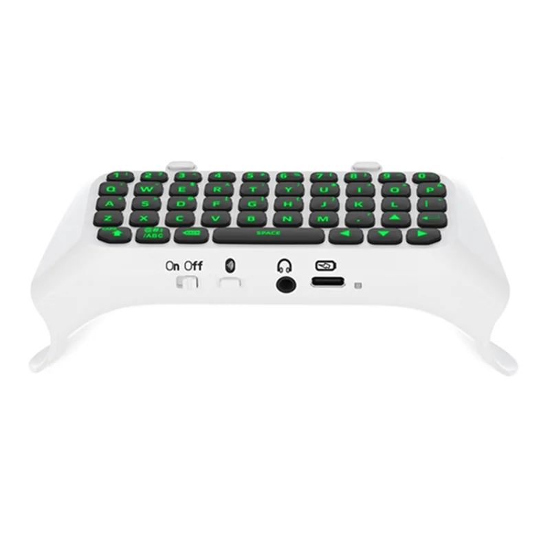 

Well Made-For Playstation 5 Wireless Bluetooth Keyboard Controller Chat Pad Backlight Built-In Speaker Gamepad White