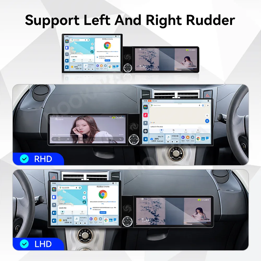 Qualcomm Android Radio For Toyota Yaris 2005~2011 Dual Screen GPS Stereo Multimedia Navigation Car Receiver player IPS Head Unit
