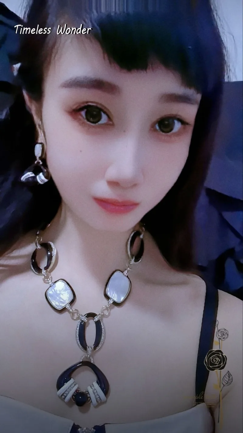 الخالدة عجب ريترو الزركون جيو تمهيد قلادة المرأة مصمم غرامة مجوهرات حلوة نادرة العصرية أنيق هدية 7524 #3