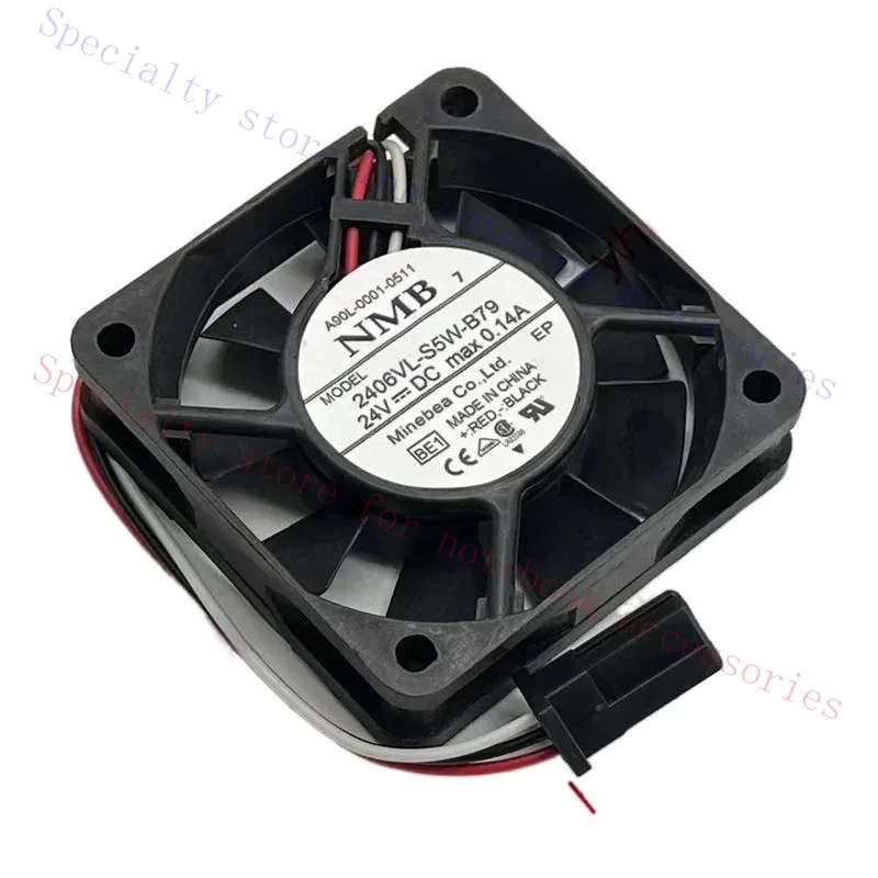 AAA+ NMB-MAT 2406VL-S5W-B79 BE1 Server Cooling Fan DC 24V 0.14A 60x60x15mm 3-Wire