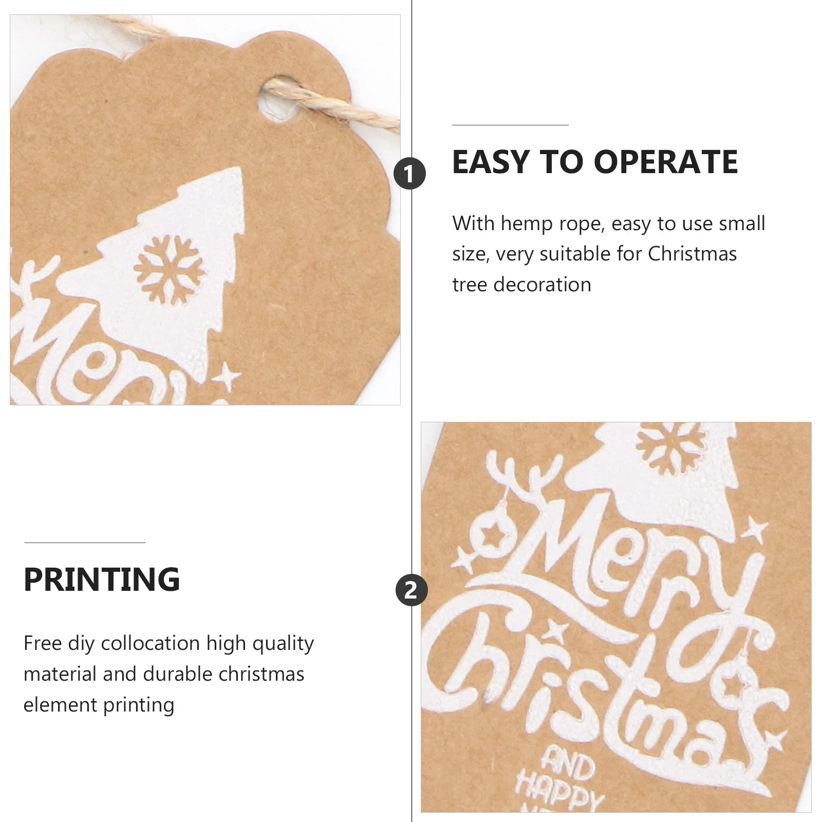 100 قطعة علامات هدايا العيد عيد الميلاد ورقة بطاقات مع سلسلة للديكور الحاضر Crafts بها بنفسك الحرف سكرابوكينغ احتفالية لصالح الحفلات #4