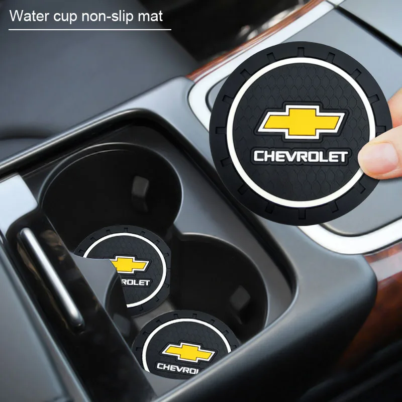 Car Anti Slip Coaster Anti-noise Water Cup Pad Cushion Car Accessories For Chevrolet Cruze Malibu Sail Spark Captiva Equinox