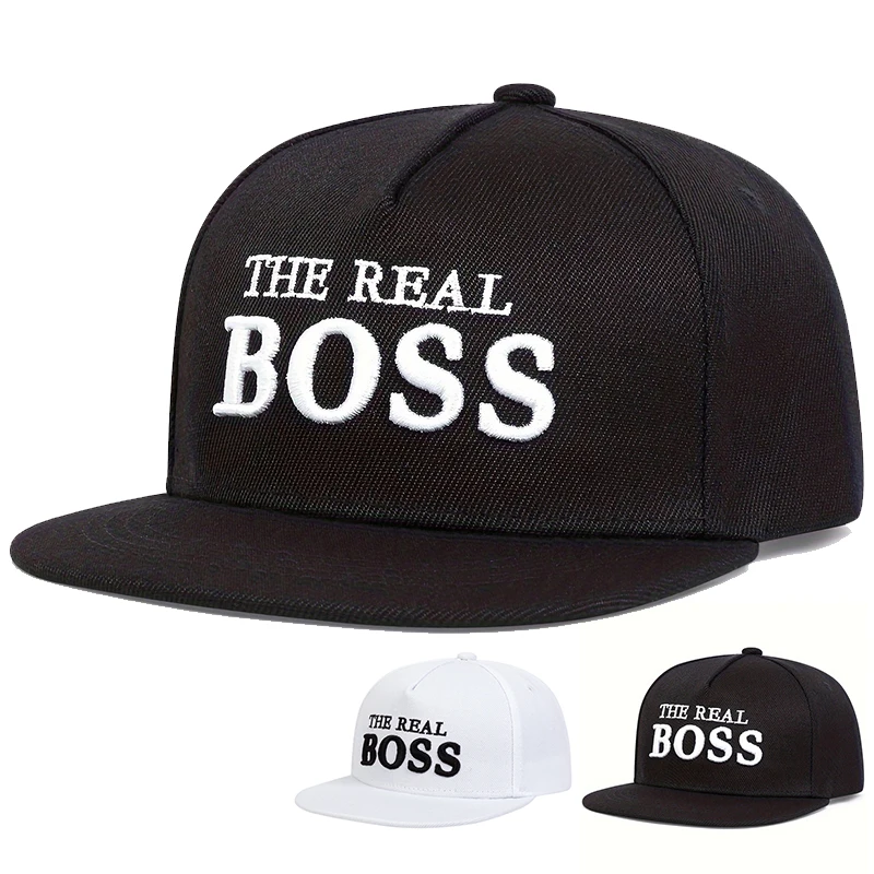 Children THE REAL BOSS Embroidery Baseball Caps Hip-hop Hats Spring Autumn Outdoor Adjustable Casual Hat Boy Girl Trave