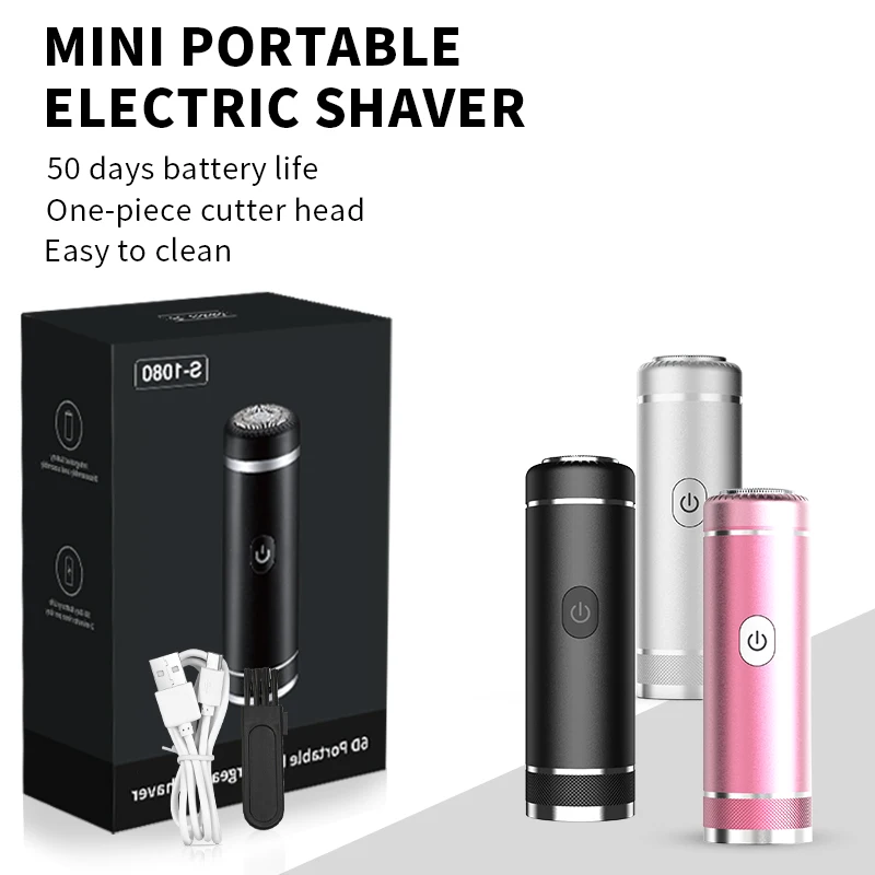 

Mini Electric Shaver For Men, USB Rechargeable Men's Pocket Shaver for Travel & Home Use, Razors Machine Unisex