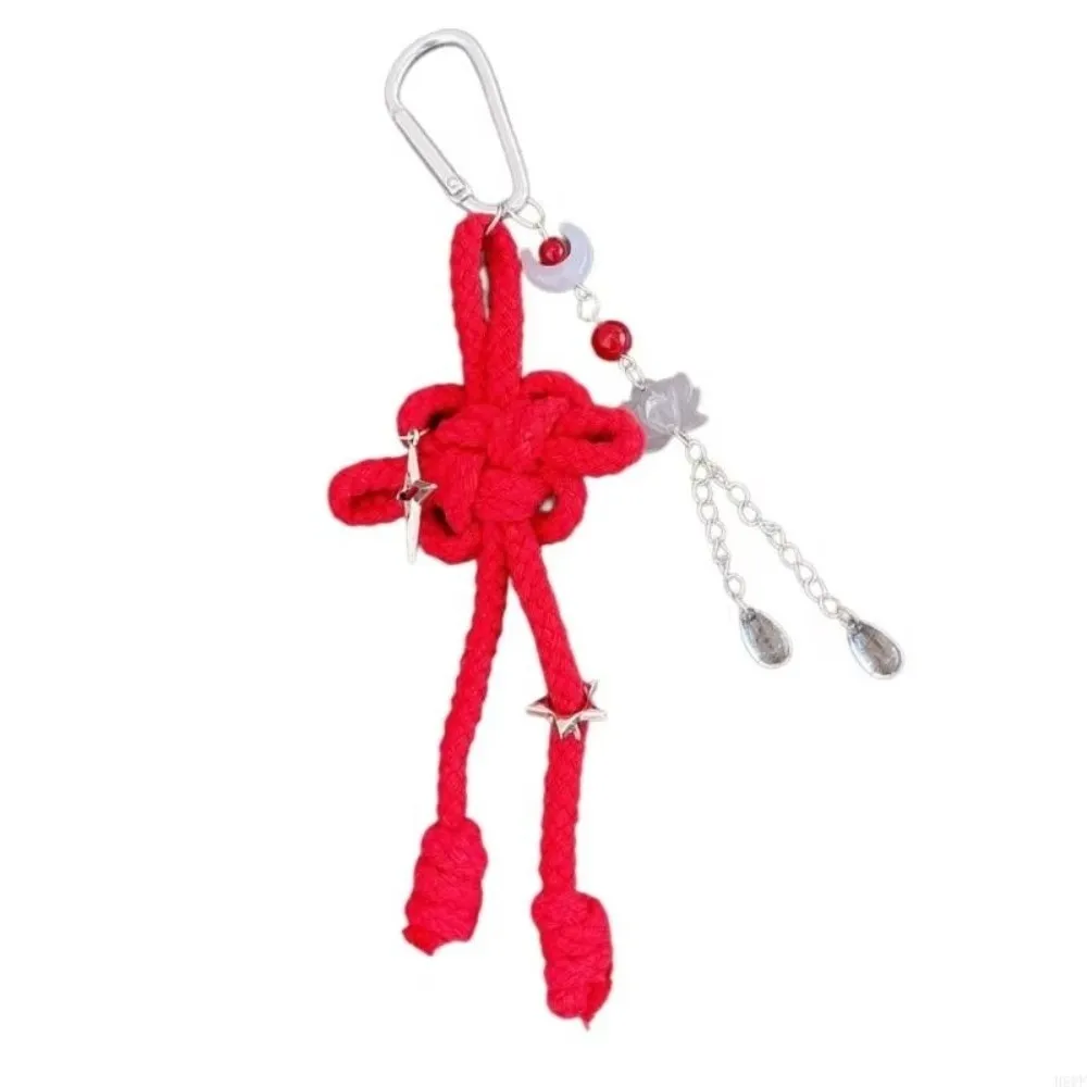 Handcrafted Design Chinese Knot Keychain Traditional Braided Practical Ruyi Pendant Cultural Braided Knot Keychain Car Keyring