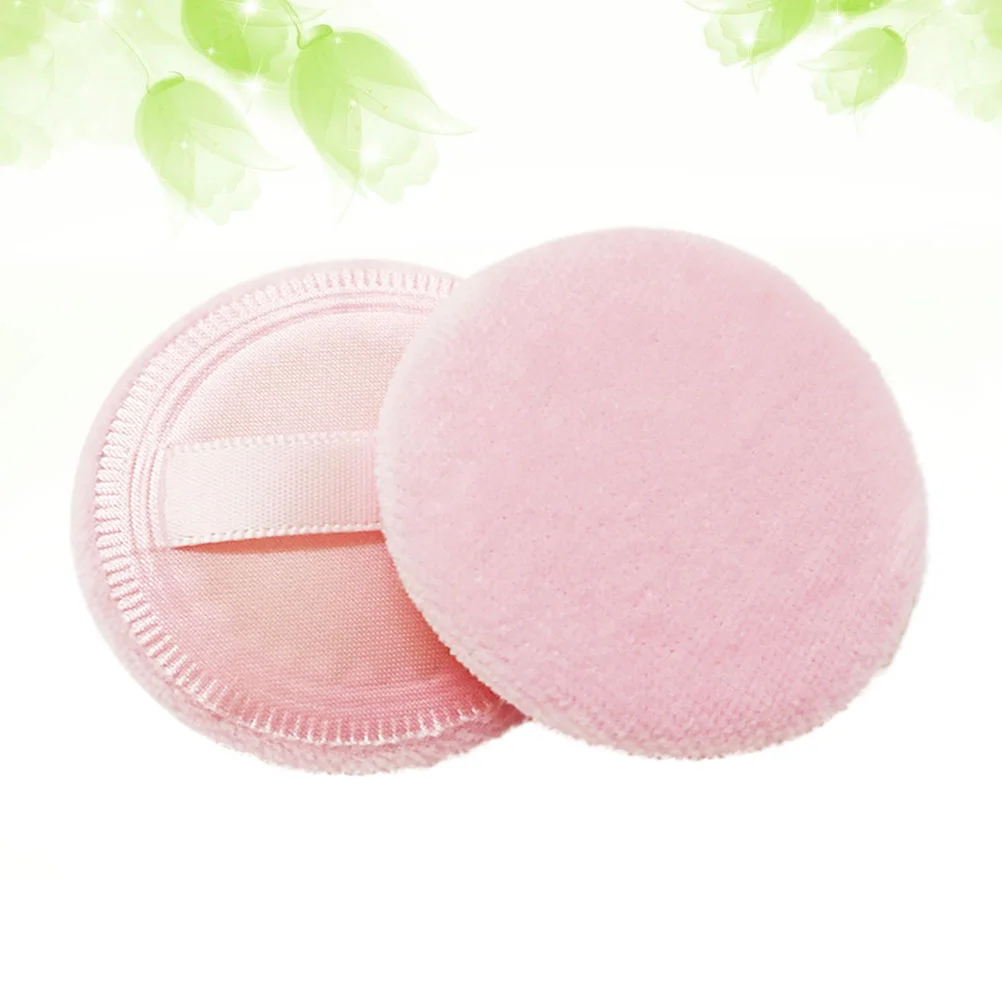 8 Pcs Blush for Cheeks Cotton Puff Powder Sponge Ribbon Foundation Loose Makeup