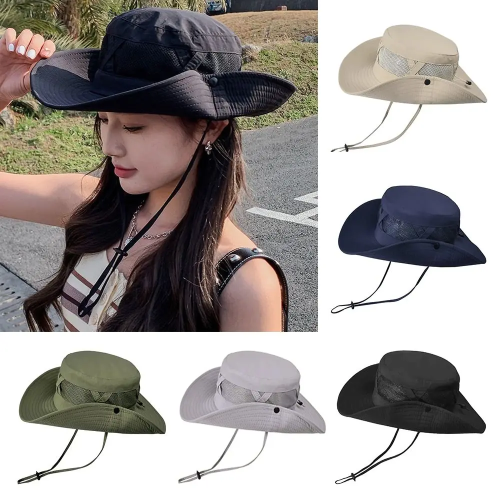 Fashion Breathable Summer Bucket Hat Portable Casual Fishing Cap Sun Protection Sun Hat Camping Hiking