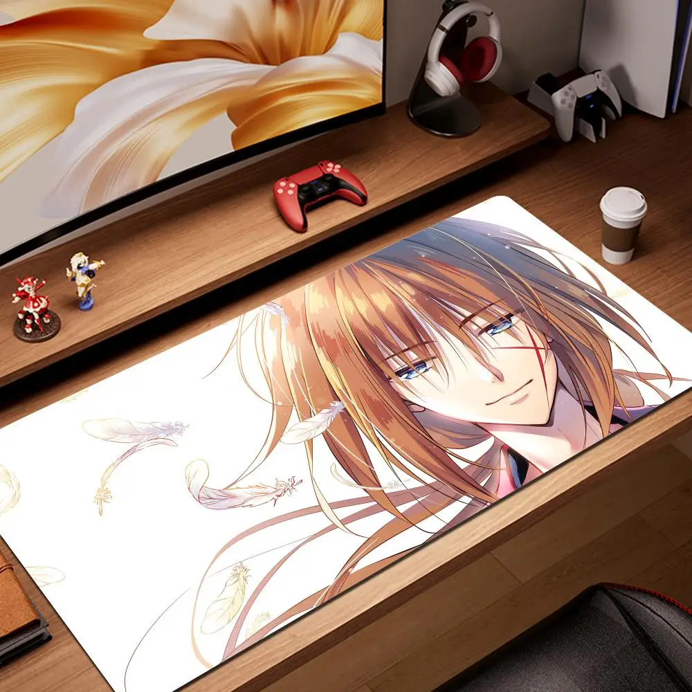 

Rurouni Kenshin Mouse Mats Computer Accessories Pc Gamer Laptops Keyboard Pad Non-slip Mat Deskmat Mousepad Pads Gift for Boys