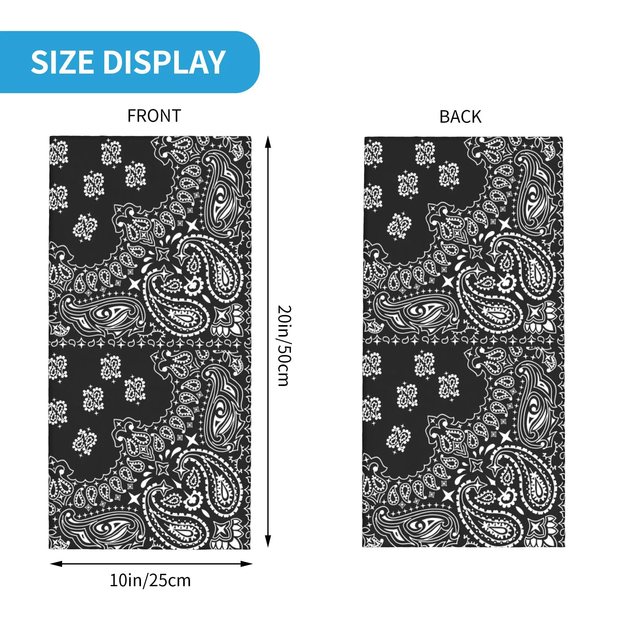 Custom Black And White Paisley - đánh giá và giá Bandana Blank White
