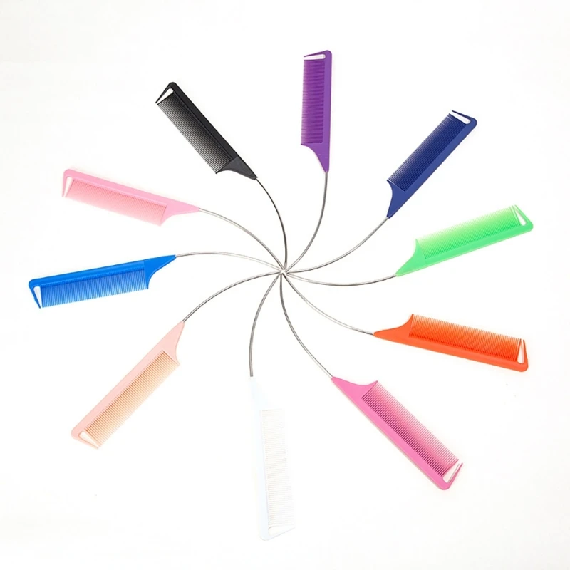 Peines cola alfiler para peinado con diseños curvos ergonómicos peine fibra carbono 918D