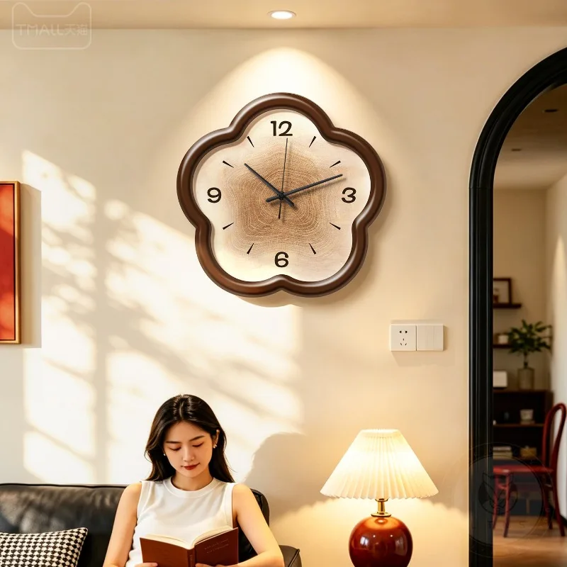Fashion Chinese Style Wall Clocks Living Room Luxury Minimalist Design Clock Wall Nordic Design Reloj Pared Room Decorations
