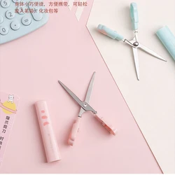 Scissors Cute Multifunctional Stainless Steel Hand Scissors Mini Portable Kawaii Cat Paw Art Scissors School Stationery Novelty