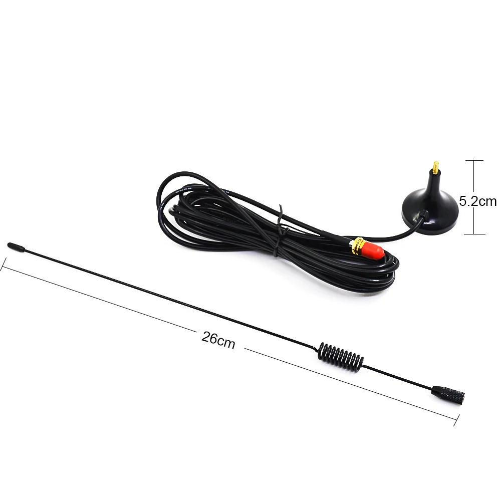 ZIZI UT-106UV SMA-Female Car Magnetic Dual Band Antenna for UV-5R UV-82 UV-9R Walkie Talkie