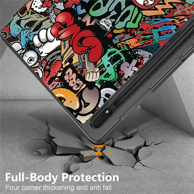 Dla Samsung Galaxy Tab S8 Ultra 14 6 cali 2023 Etui Fashion Painted Hard PC Back Book Tablet Cover dla Tab S8 Ultra Case