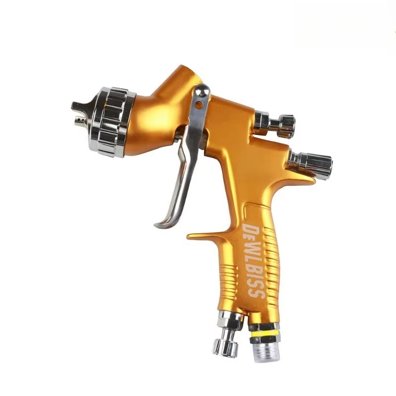 Tpaitlss Spray Gun G T Pro Painting Gun TE20/T110 1.3mm/1.8mm Nozzle Glod With Mixing Cup Water Based Air Spray Gun Airbrush