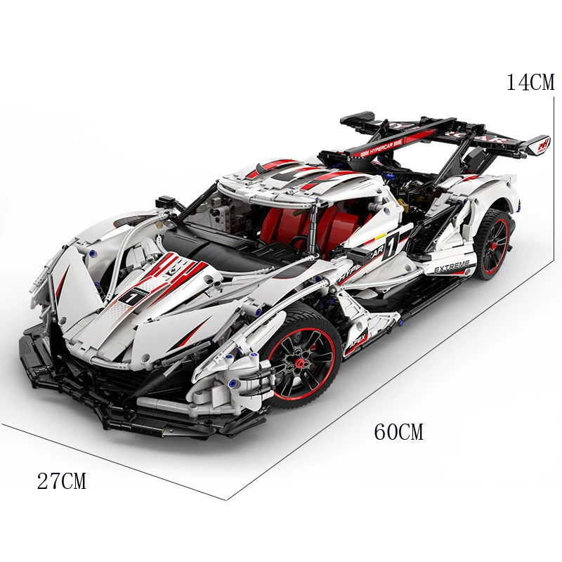 1:8 Scale Technical Radio 2.4GHZ Remote Control Building Block Apollo IE Super Sport Car Vehicle Brick Intensa Emozione RC Toys