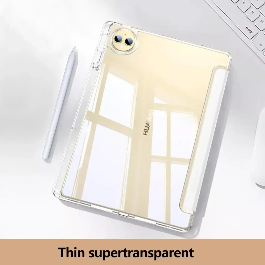 Huawei Matepad 용 태블릿 케이스 12X 2024 Air 12 Pro12.2 SE 11 11.5 S PaperMatte Pro11 10.4 10.8 플립 가죽 펜 슬롯 커버 Coque