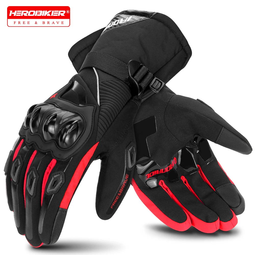 

Men Motorcycle Windproof Gloves Balaclava Outdoor Motorbike Riding Gloves Touch Screen Winter Motorcycle Off-road Warm Gloves