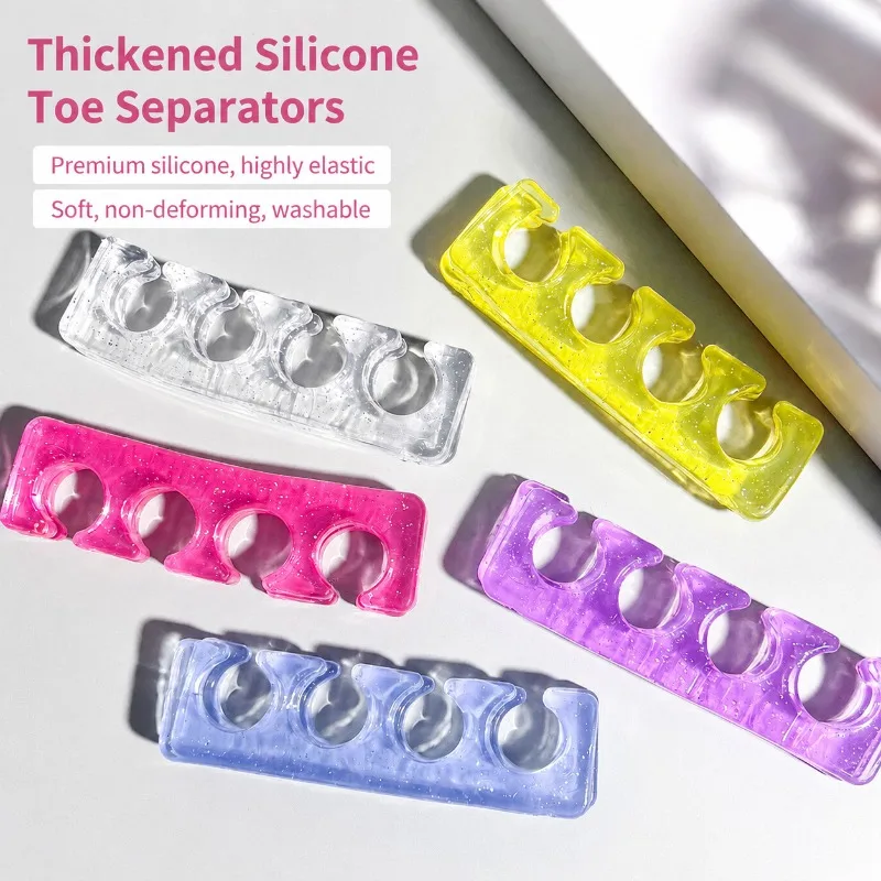 New‑arrival Silicone Toe‑finger Separator Ultra‑soft Washable Nail‑polish Resistant Spacer Practical Manicure Pedicure Implement