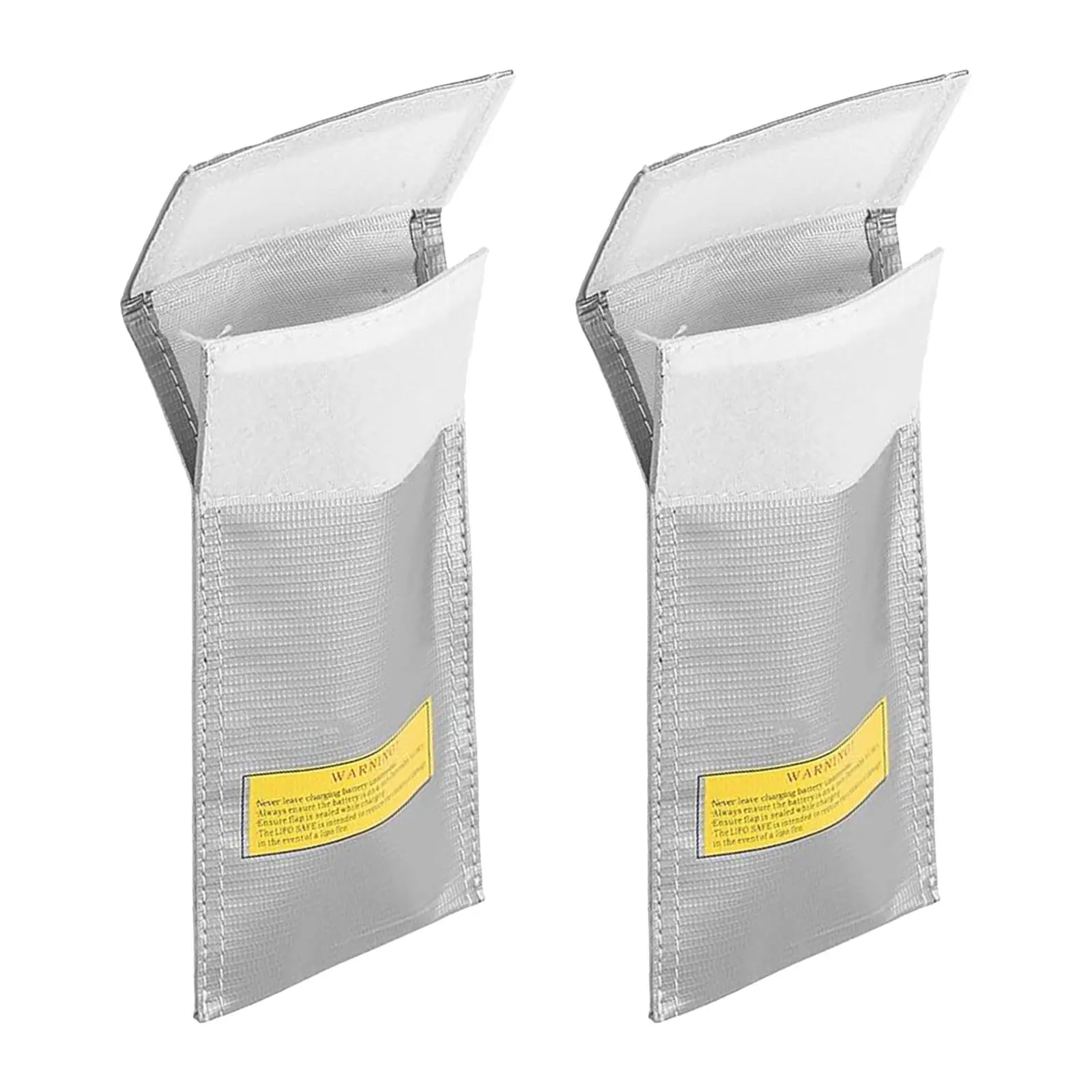 2Pcs Lipo Safe Bag Fireproof Explosion-Proof Heat-Resistant Battery Storage Organizer for Aircraft Drone Rc Lithium Batteries