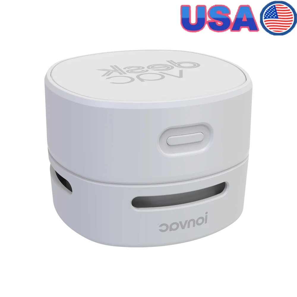 

Mini Cordless Desktop Vacuum USB Rechargeable 500Pa Suction Power 360 Degree Ergonomic Design Nylon Brush USB Charging Cable