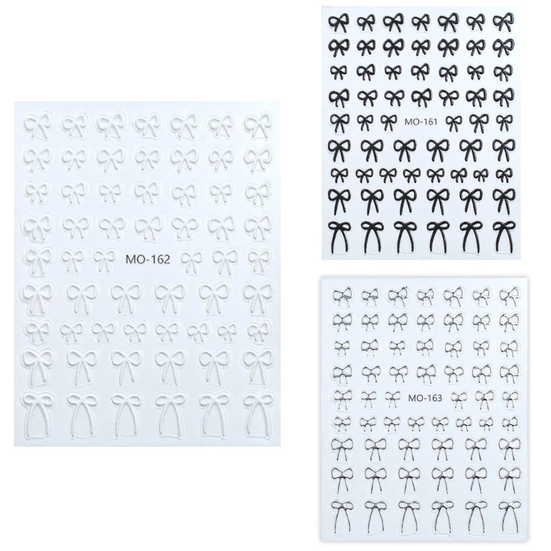 Perfect 3D Bowknot Stickers for Fashion Forward Ladies Manicure Accesories C1FF