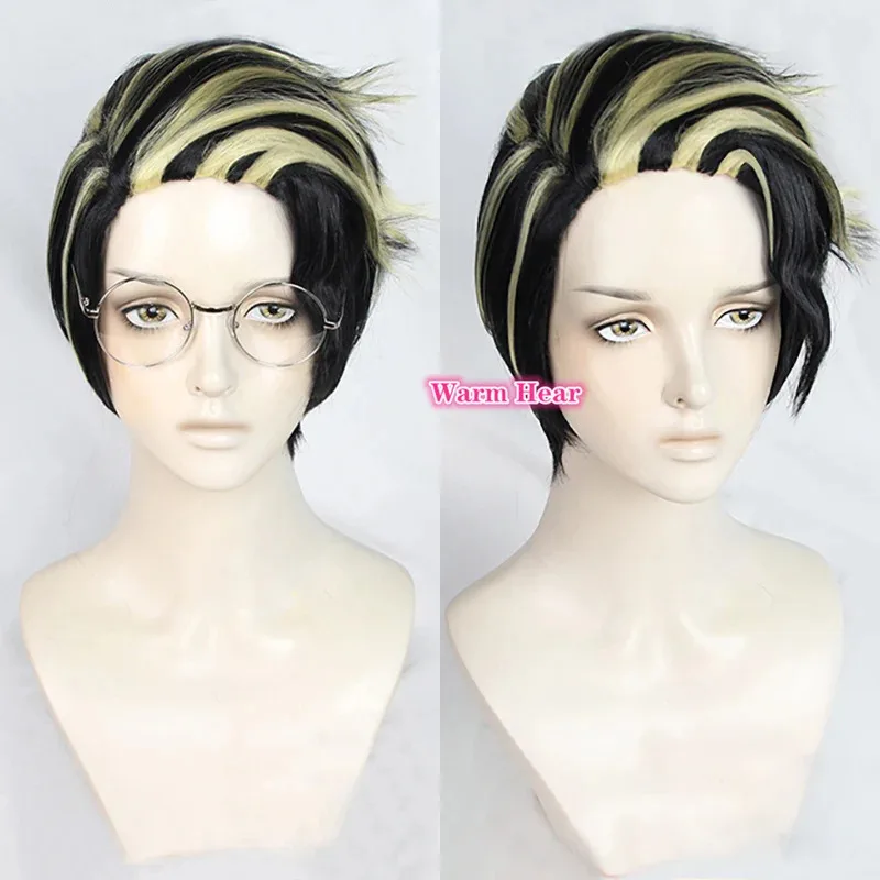 

Аниме Cos Hanma Shuji Black Milk Golden Косплей Haitani Ran термостойкие синтетические волосы + шапочка для парика