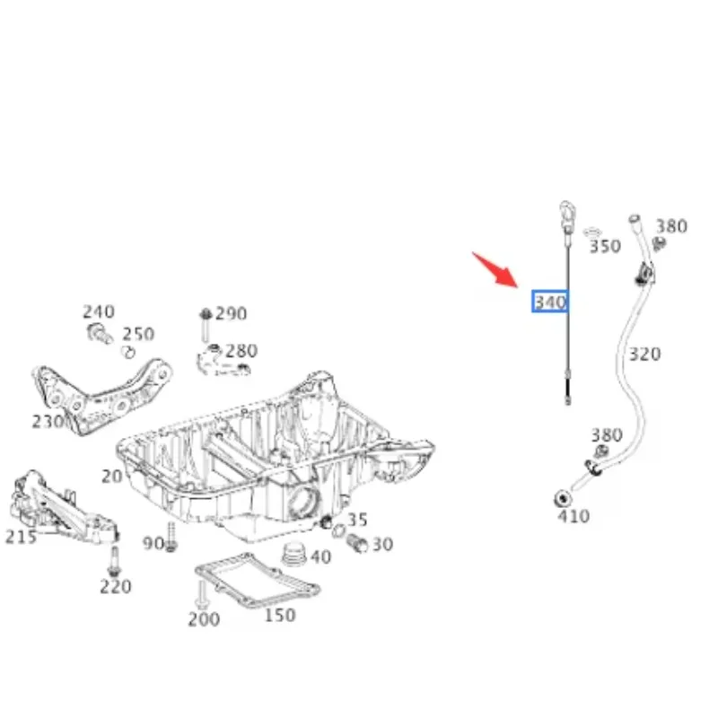 2760100809 A2760100809 Engine Oil Level Dipstick Gauge Tracking Rod For Mercedes Benz W166 X166 M278 GLS GL450 GLE 276 010 08 09