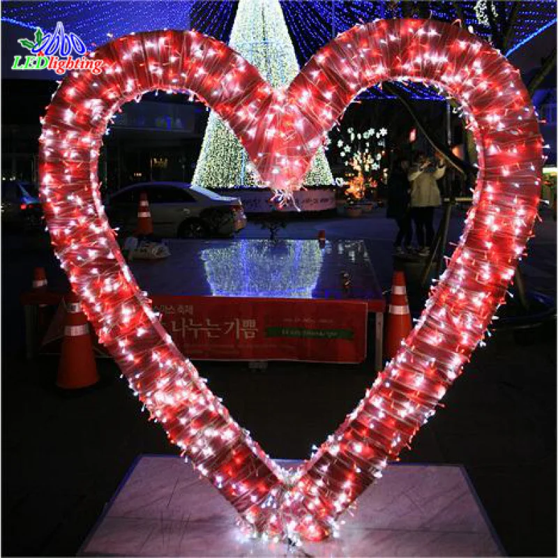 

Custom. outdoor waterproof handmade wire frame 3d arch tunnel gallery holiday rope arch rope street led motif lights