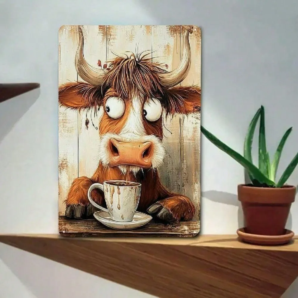 

Vintage Art Deco Rustic Metal Tin Sign Farmhouse Wall Art Ramadan 2026 Valentine's Decor Handmade