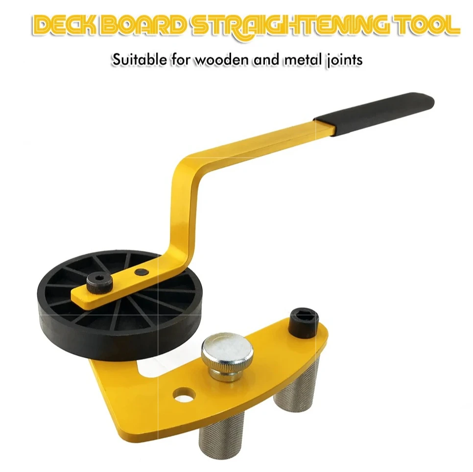Deck Straightening Tool for Warped Wood, Heavy Duty Flooring Bending Correction Kit, Anti-Warp Fixer for Wooden & Metal Joints