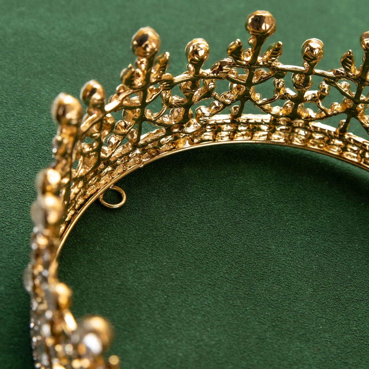 Coroa de noiva redonda, cabeça de casamento, coroa de princesa, liga de alta qualidade, coroa cheia de diamantes, estúdio versátil, vestido de casamento versati