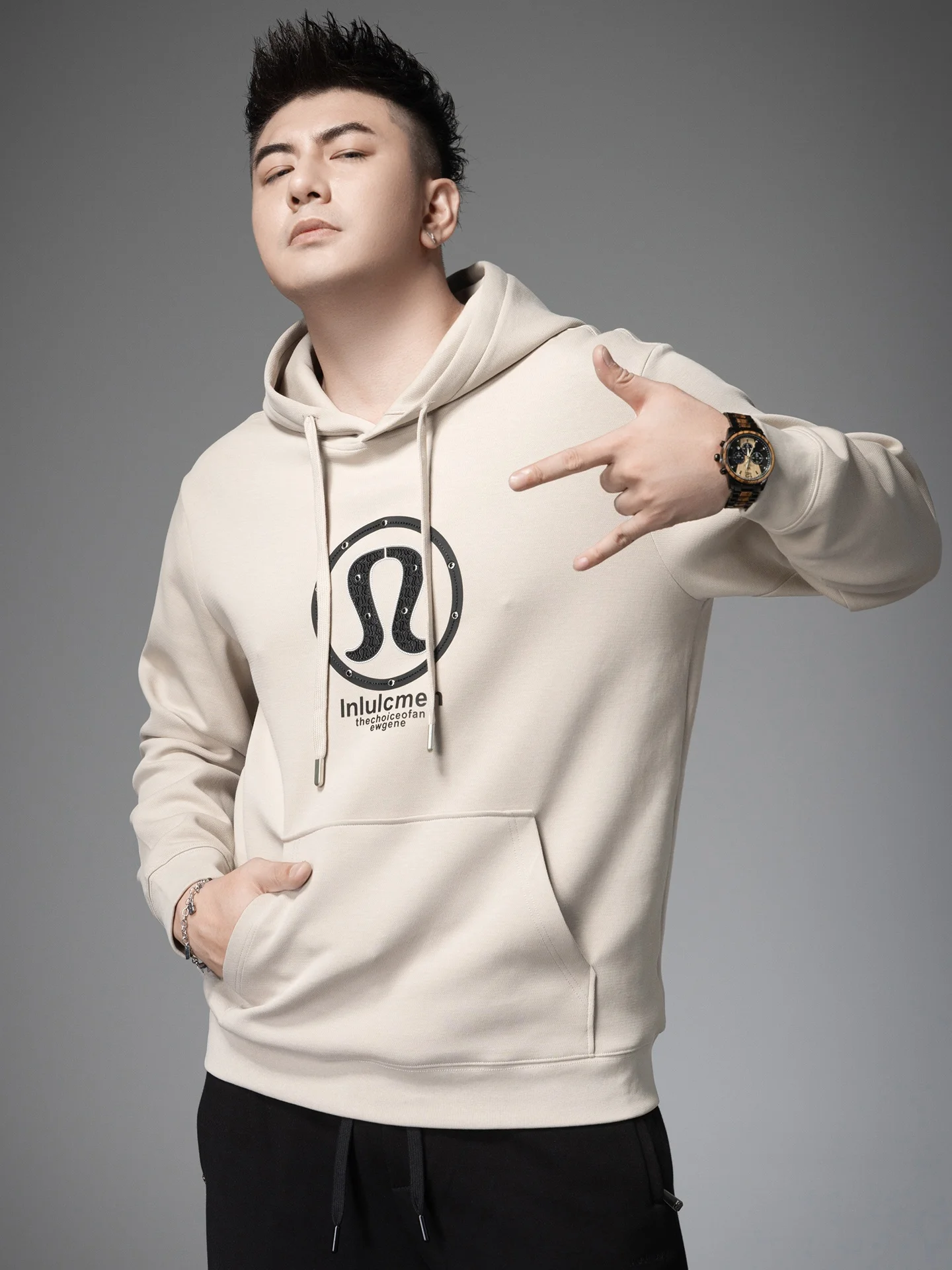 

Мужская свободная толстовка с длинным рукавом, повседневная, теплая, удобная, из смесового хлопка и полиэстера, осенне-зимняя модная верхняя одежда