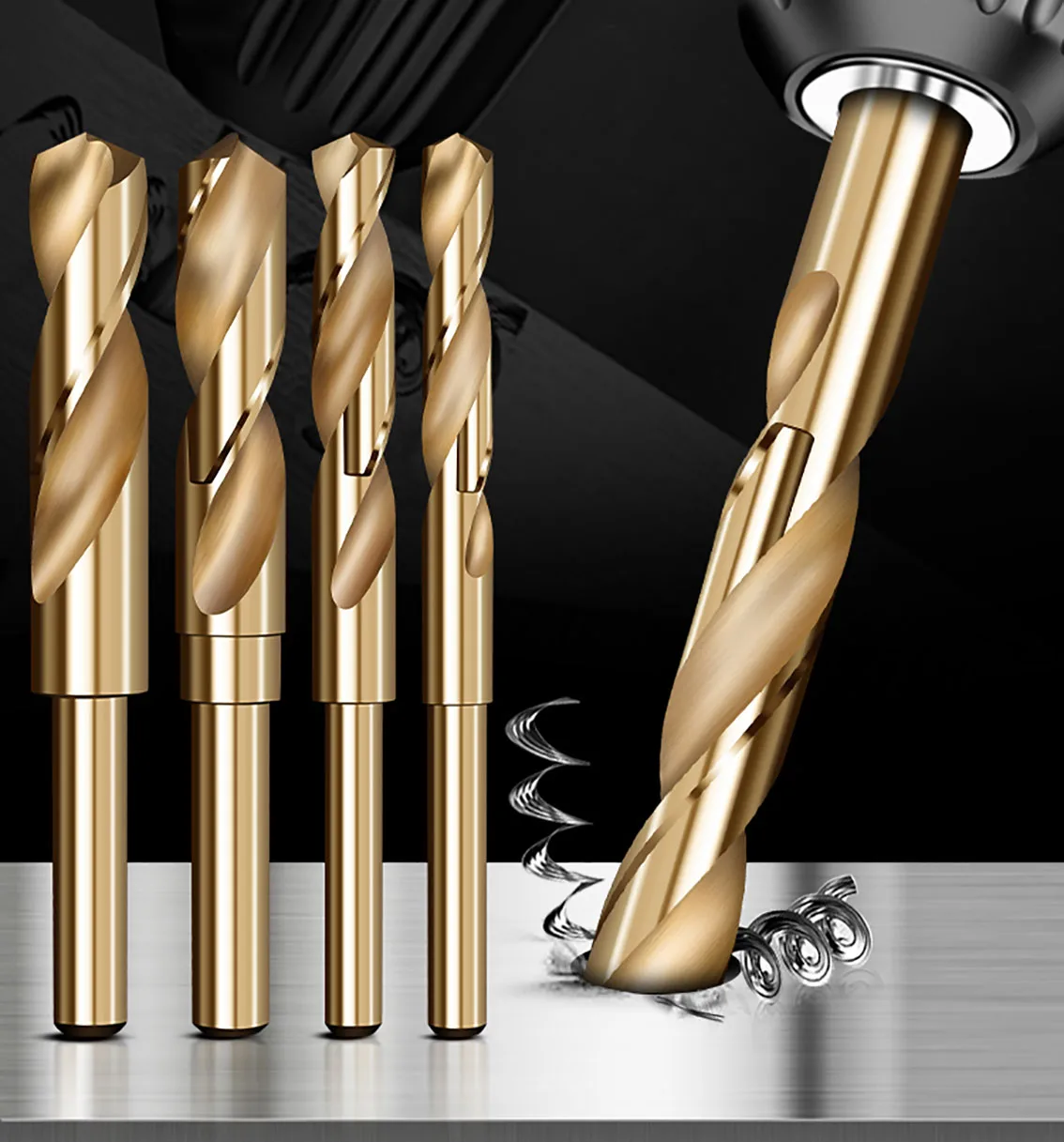 

1pc 12-35mm HSS Titanium Plating Twist Drill Bit 10/12.7mm(1/2 inch) Shank Stainless Steel Metal Square Pipes Drilling Hole Tool