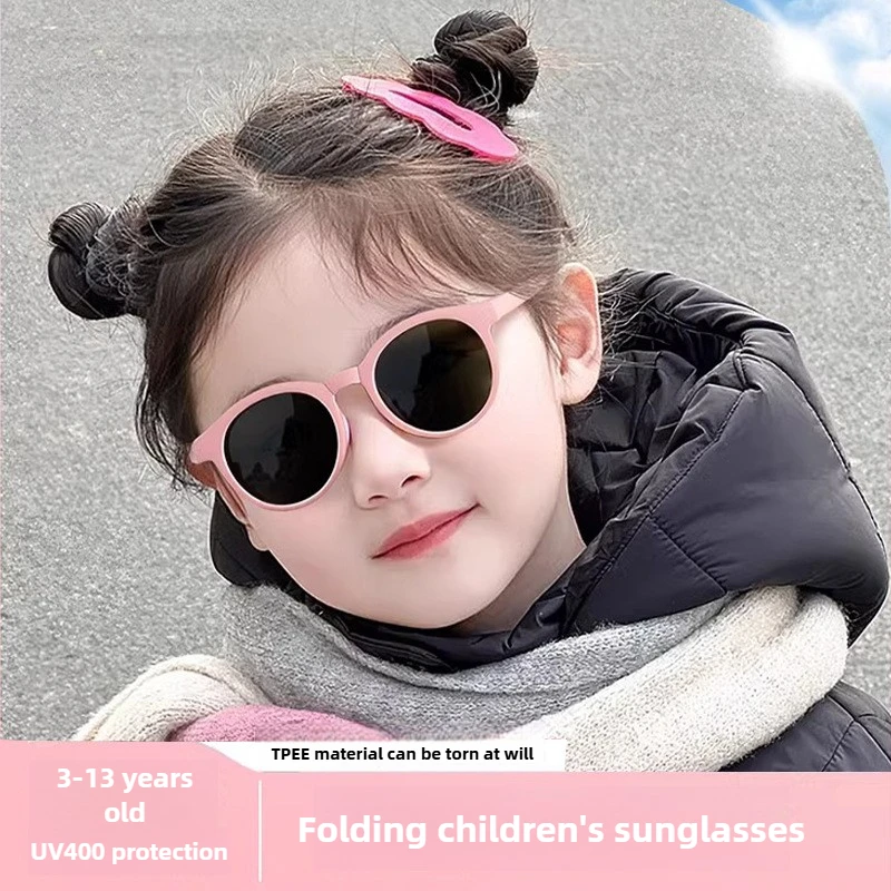 

Outdoor Foldable Sunglasses Kids Uv400 Polarized TR90 Girl Sun Glasses Safety Anti Slip Sunglasses Boys 3 To 13 Years Old