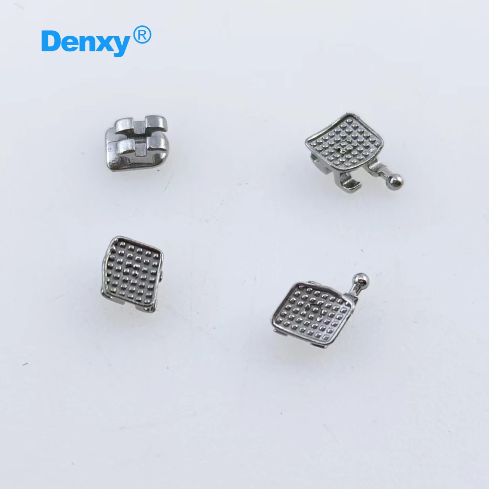 DENXY 10 Sets Mini Roth/Mbtt Zahnärztliche Kieferorthopädische Brackets MIM Metall Edelstahl Zahnspangen für Zahnarztpraxen – Detail 7