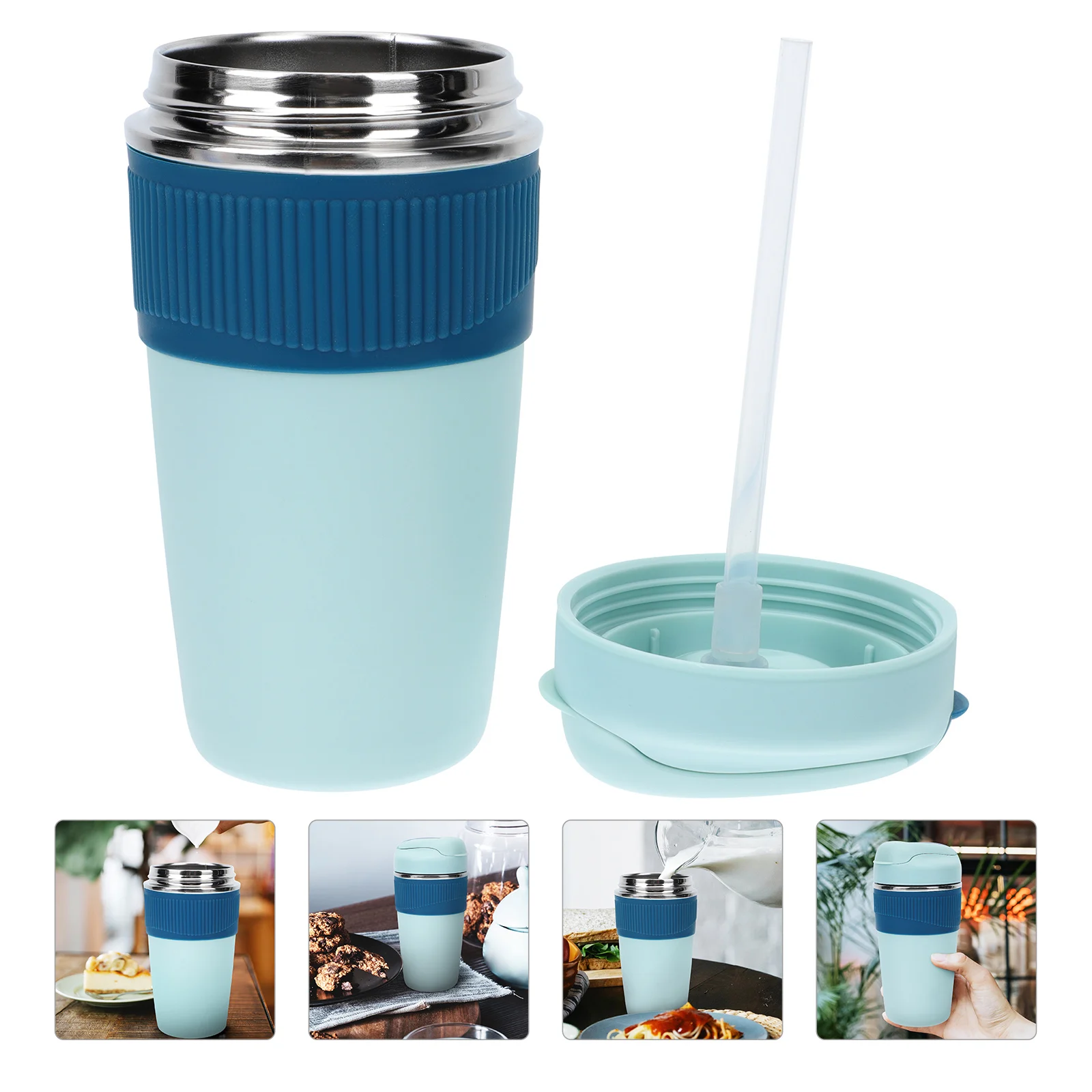 

Изоляция чашки из нержавеющей стали, портативная бутылка для воды, герметичная кофейная кружка, соломенный контейнер для напитков для работы, школы, пикника