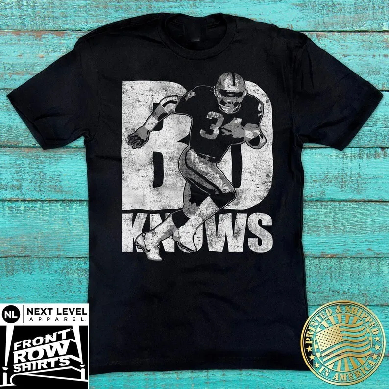 

New Bo Jackson Black Cotton Gift For Fans Unisex All size S-5XL Shirt HRU243