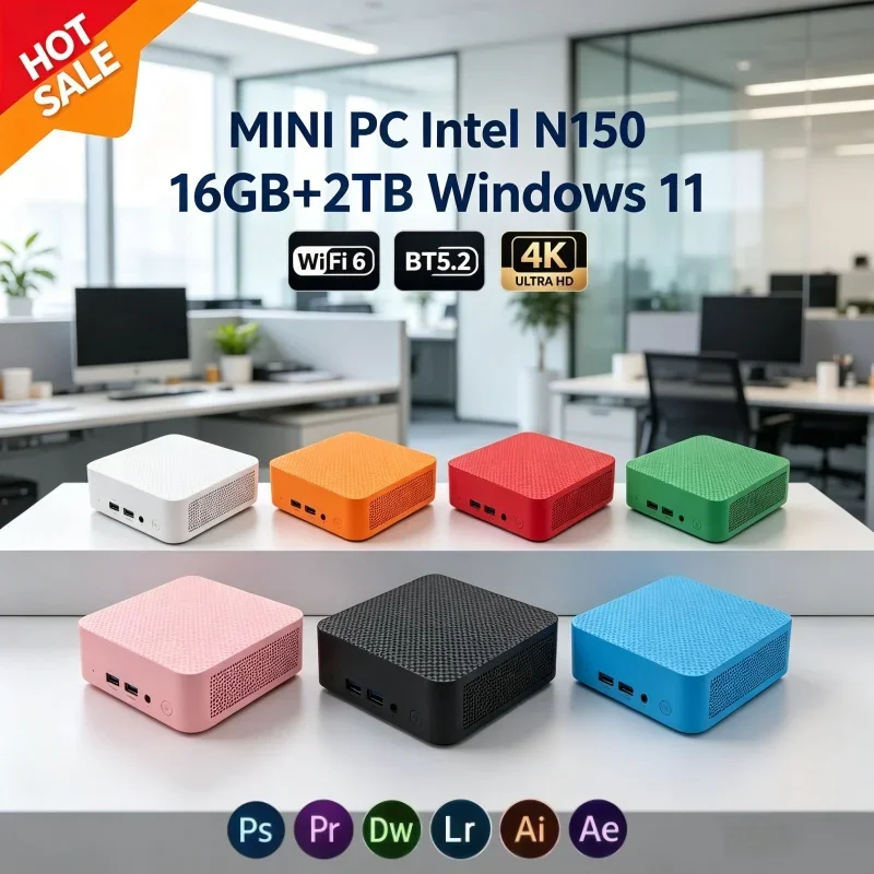 n150ミニpc-win11システム-16gb-ram-2tb-ssd-wifi6-コンパクトデスクトップミニコンピューター-ビジネス-オフィス-学生-学習-カジュアルゲーミング用