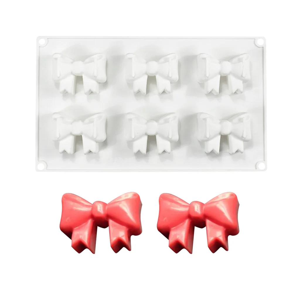 Valentine\'s Day Bow Shape Silicone Cake Mold Chocolate Pastry Molds  Bakeware Bownot Silicon Mould M626