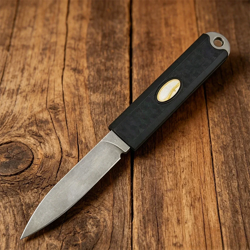 Outdoor Fixed Blade Straight Knife 440C Steel Blade Nylon Fiber Handle Camping Fishing Survival Tool, Practical Gift for Men
