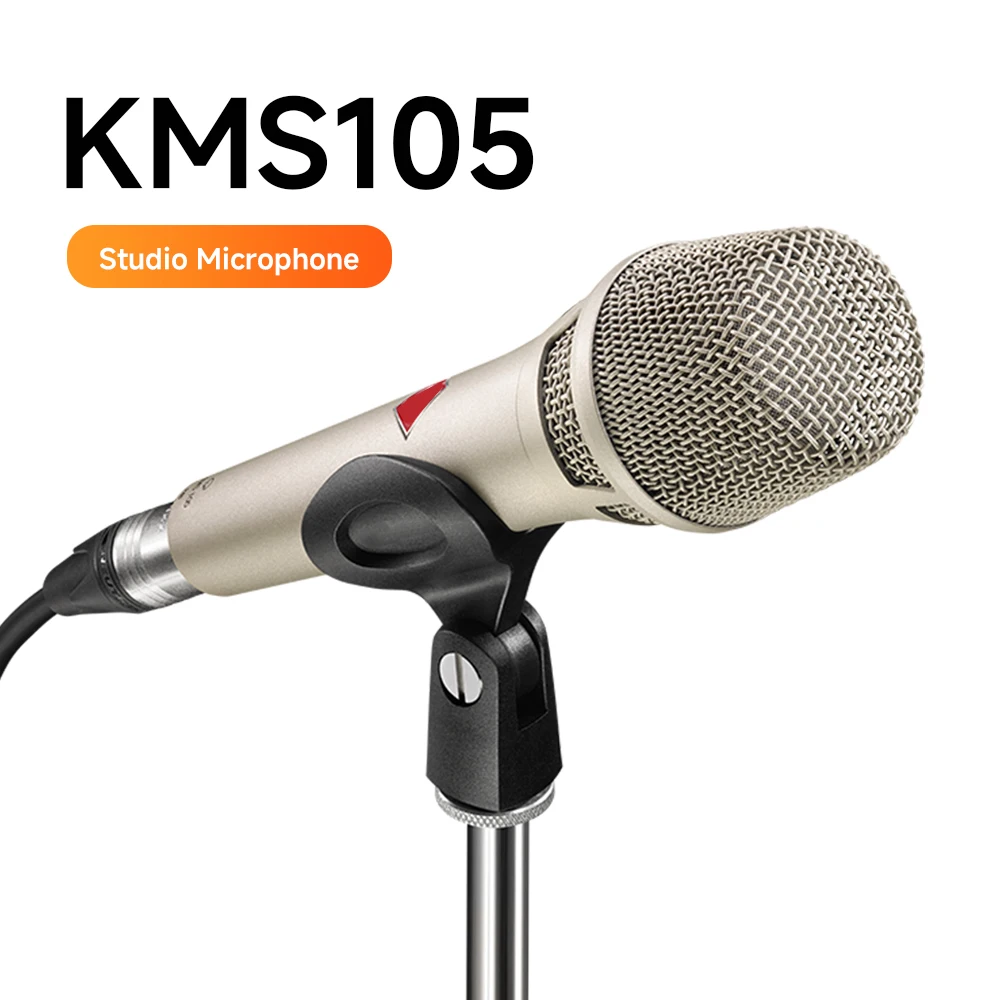KMS105 Микрофон 105, суперкардиоидный вокальный микрофон, конденсаторный микрофон, аудиотрансляция, пение, студия звукозаписи