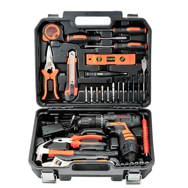 Multifunctional Rechargeable Electric Hand Drill Household Tool Box