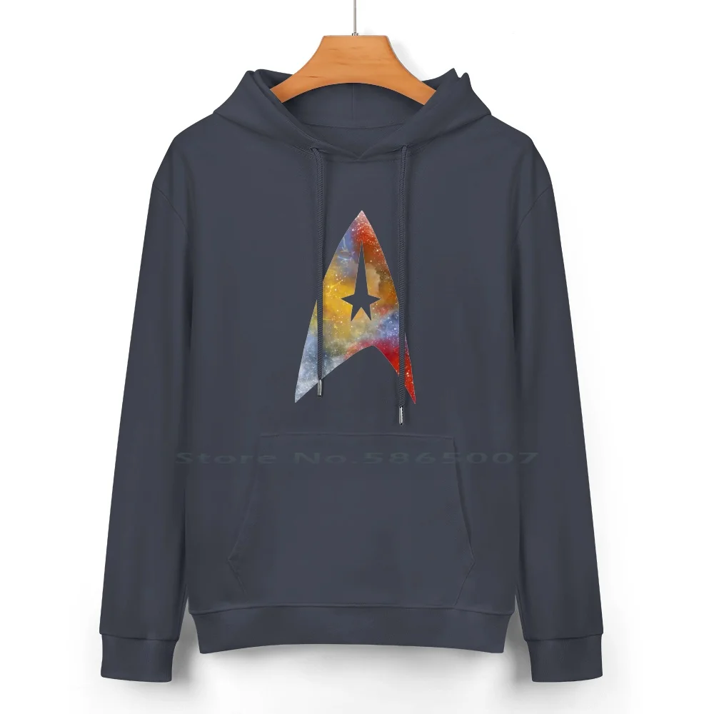 Starfleet Pure Cotton Hoodie Sweater 24 Colors Star Stars Trekkie Kirk Spock Space Galaxy Starfleet Nebula Enterprise 100%